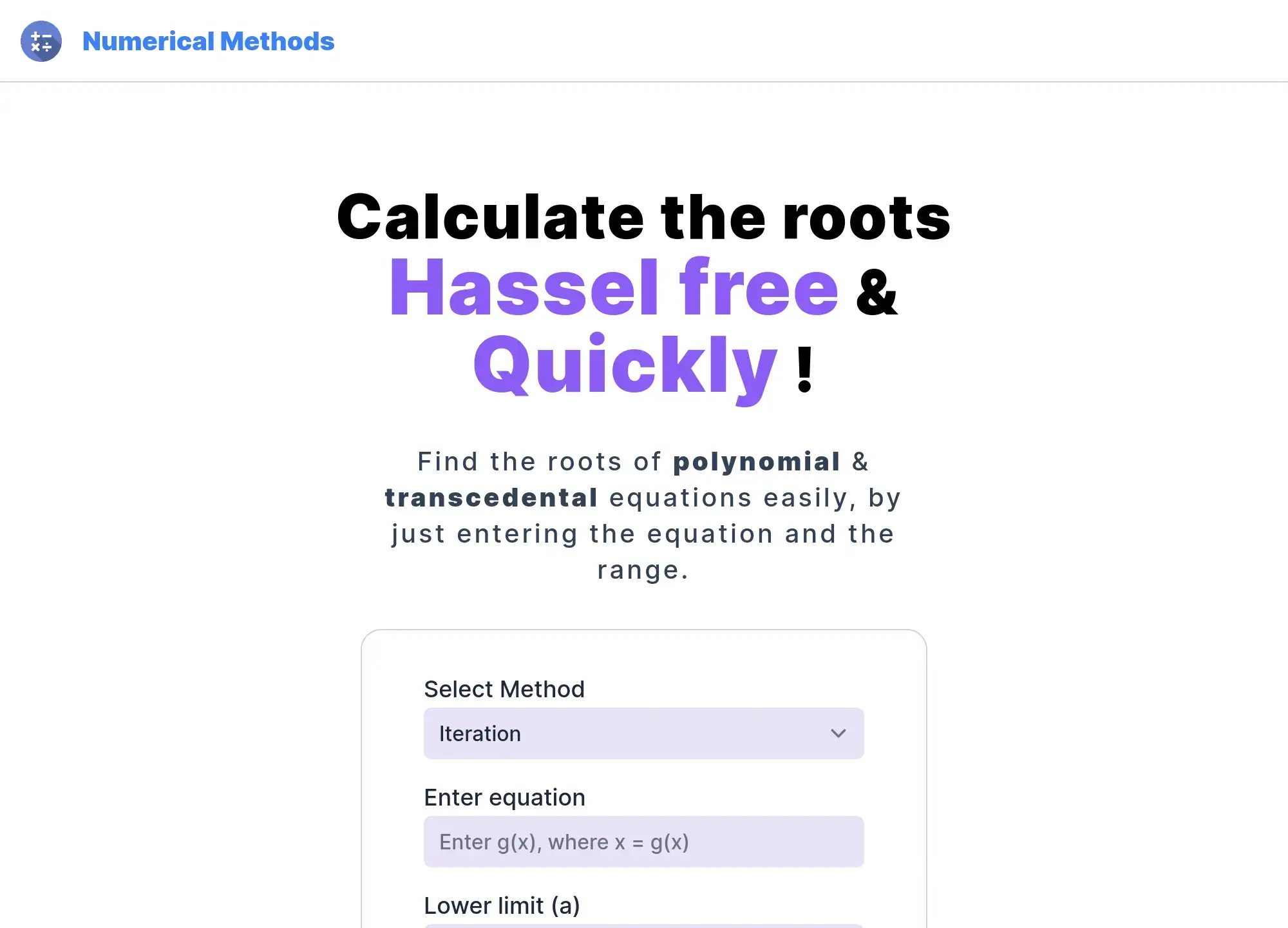 Root Calculator